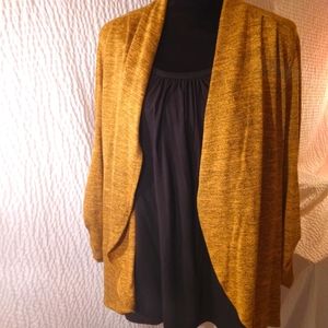 Notations top with connected sweater 1x